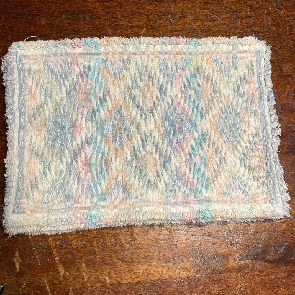 90s Vintage Southwestern Print Cotton Placemats Set of 6